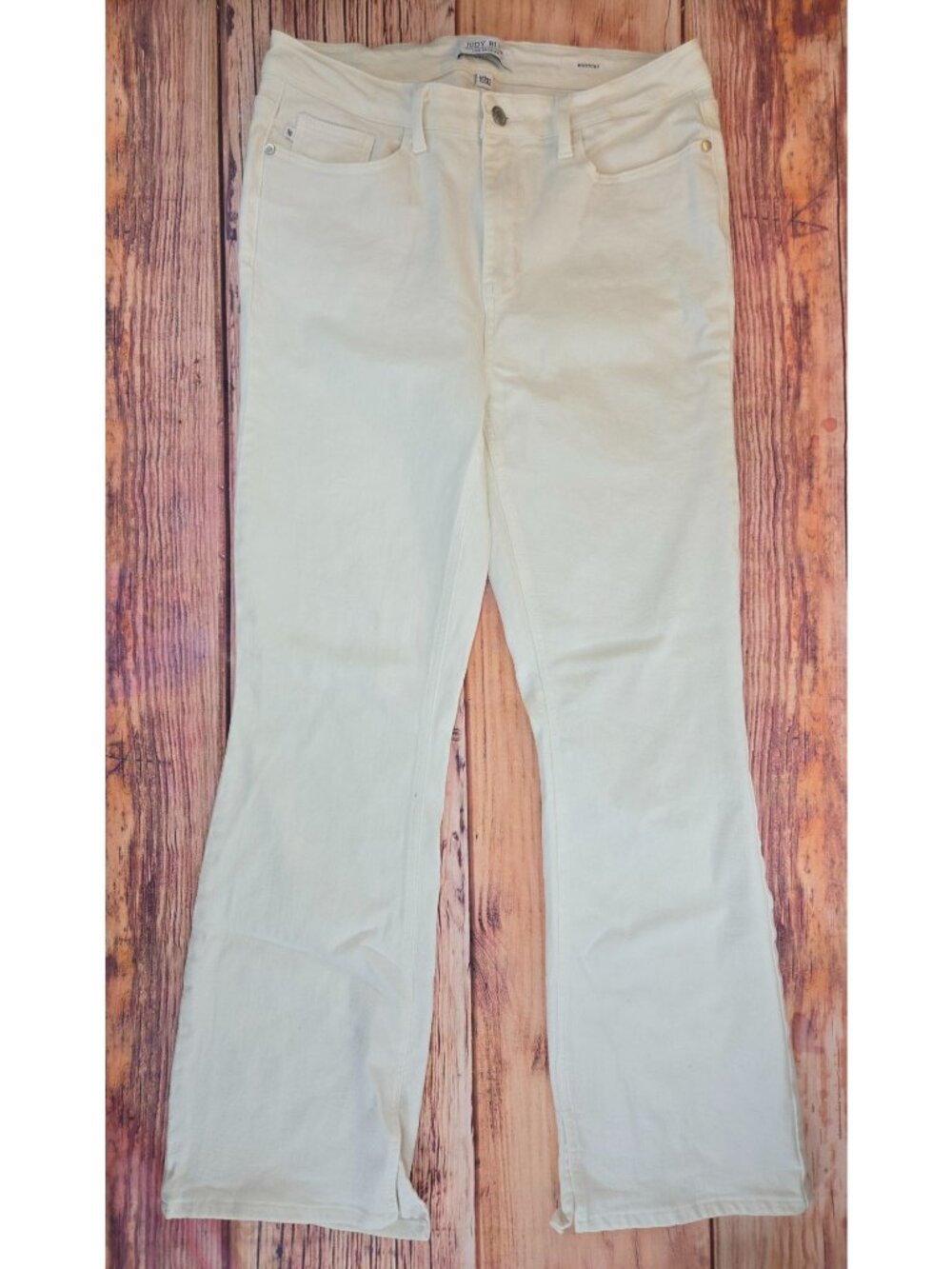 Judy Blue Womens White Bootcut Jeans Size 15/32 (33x30)
